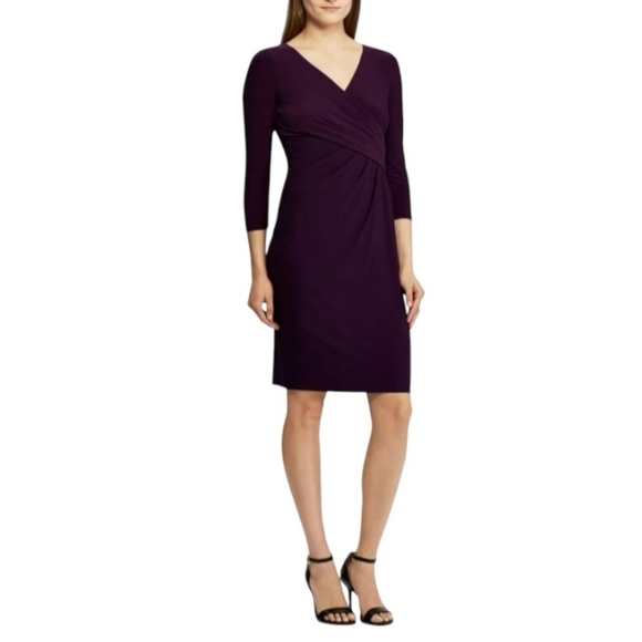 Ralph Lauren Purple Wrap Dress - Picture 1 of 6